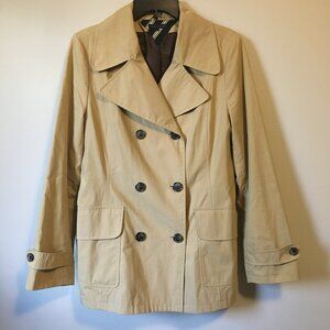 Tommy Hilfiger Double Breasted Cotton Blend Coat - Preppy Classic Jacket